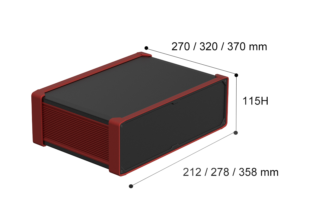 Electronic Test Equipment Enclosure - Dimension Drawing