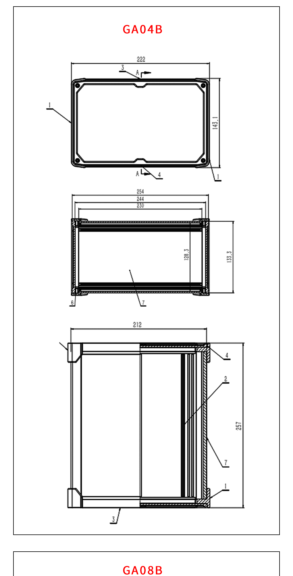 Automation Control Chassis - Section Drawing - GA04B