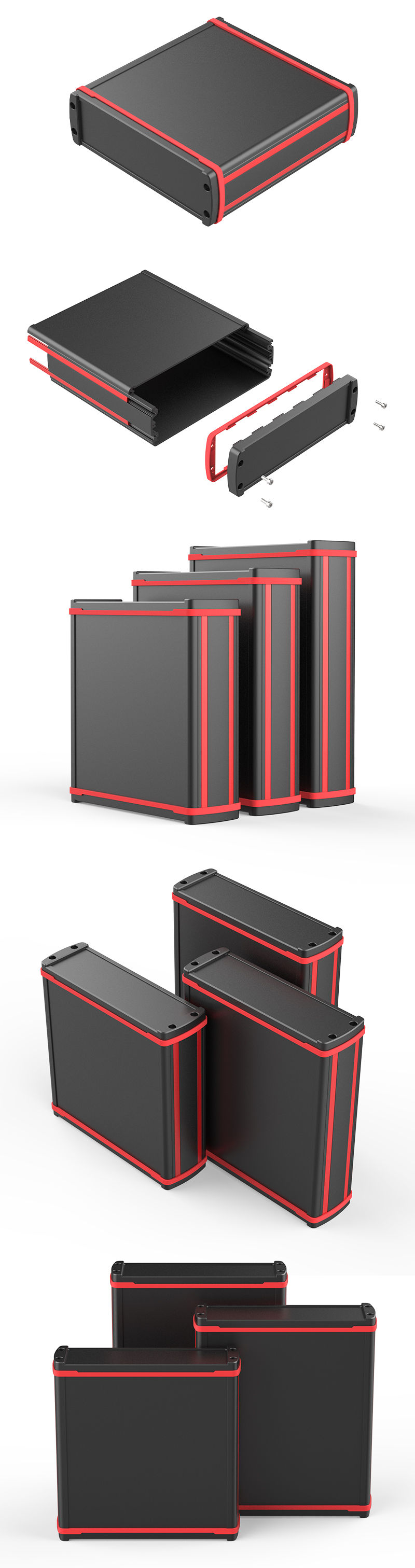 IP65 extruded aluminum electronic enclosure