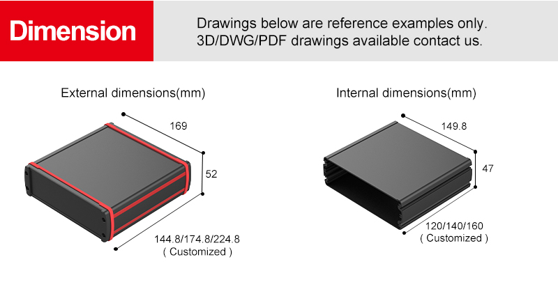IP67 Waterproof Extruded Aluminum Enclosure
