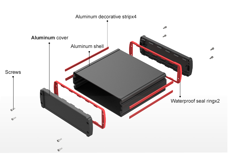 IP67 Waterproof Extruded Aluminum Enclosure