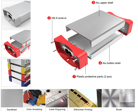 laser engraving PCB Circuit Board Enclosure