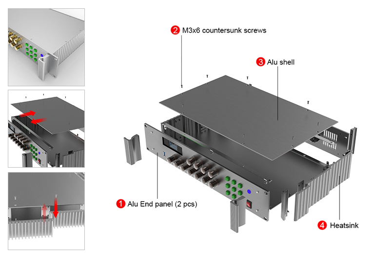 2U aluminum enclosure