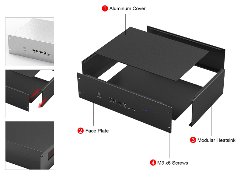 3U aluminum enclosure