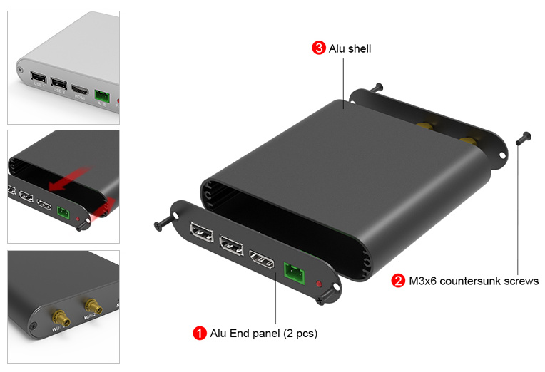 split aluminum enclosure