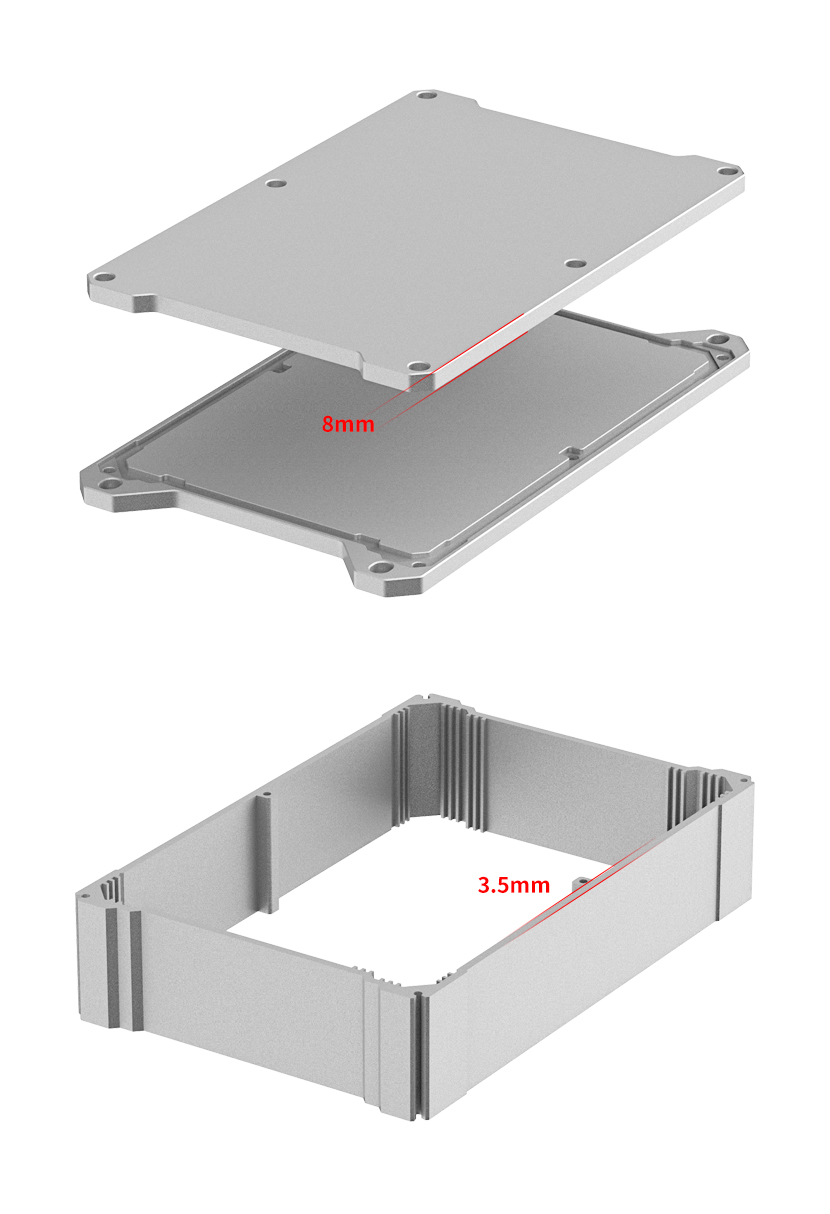 waterproof extruded aluminum enclosure-Case Wall Thickness